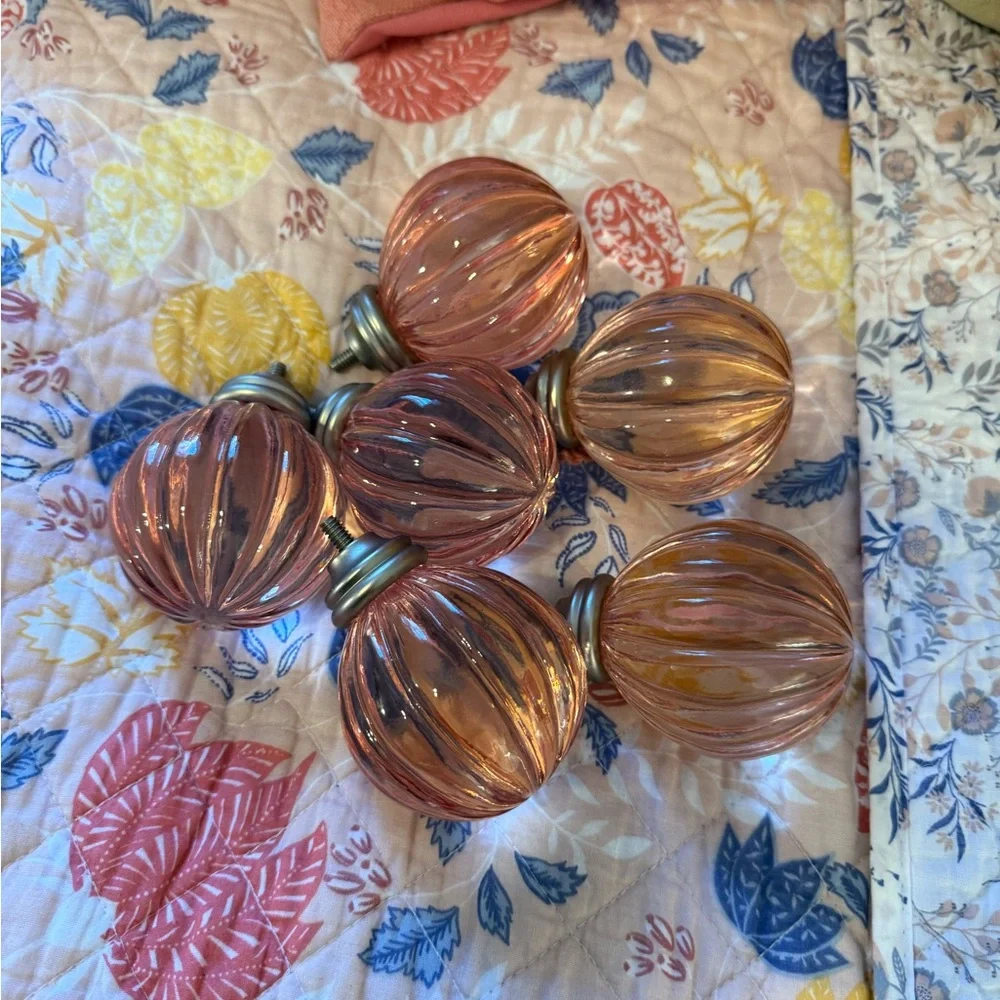 6 Pottery Barn Pink Finials